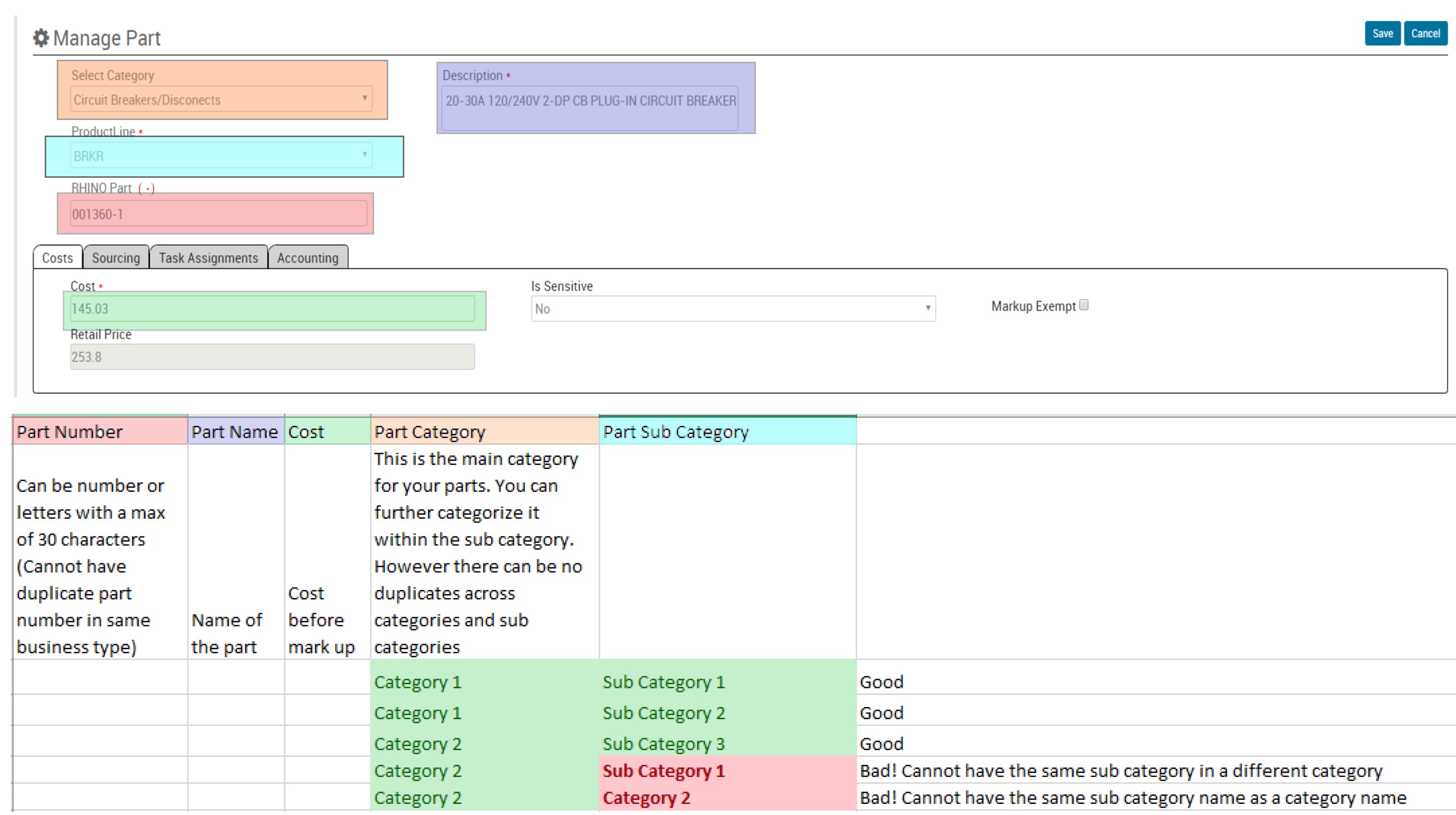 Importing Your Parts Into Profit Rhino Profit Rhino